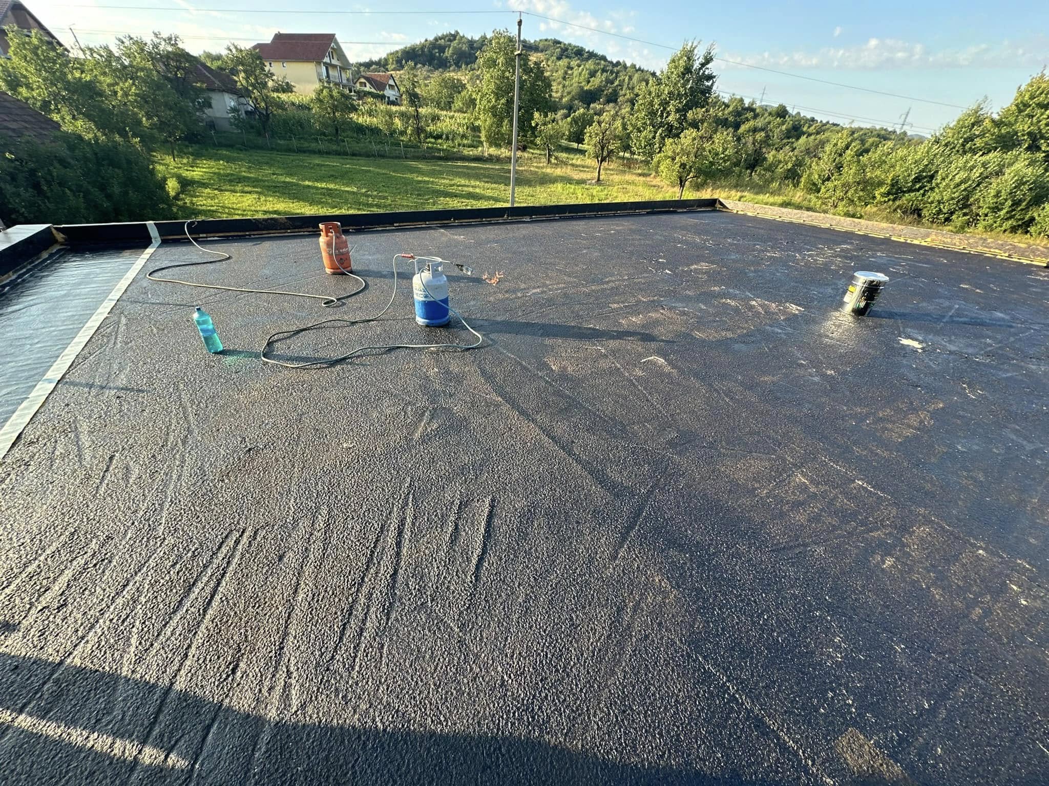 Terasă necirculabilă — hidroizolație cu membrană bituminoasă